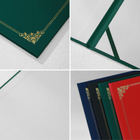 Protège-documents vert Better Office Products pour diplômes avec bordure dorée pour certificats format Lettre