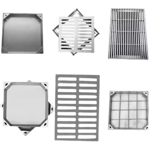 Tapa de alcantarilla invisible de acero inoxidable anticorrosión para drenaje de suelo de parques - Product Image 4