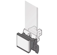 Poignée d'extraction ZSTC C-BOX, forme trapézoïdale, type 2, RAL9005, sans goupille d'alignement 20817-856