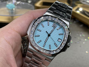 Montre automatique de luxe pour homme avec mouvement NH35, cadran style diamant et bracelet en acier inoxydable - Product Image 2