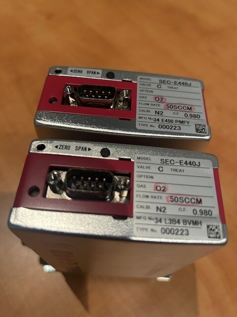 Horiba STEC SEC-E440J Mass Flow Controller 50 SCCM O2 plc