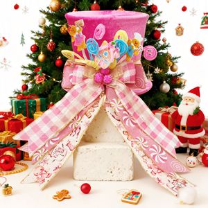 Pohon Natal Mini untuk Meja dengan Topi di Puncaknya, Ornamen Pohon Natal Buatan Kecil, Dekorasi Meja untuk Dekorasi Rumah dan Pesta - Product Image 5