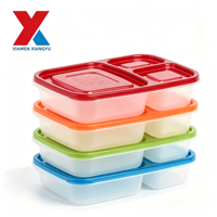 Conteneur de stockage alimentaire en plastique PP de qualité alimentaire, réutilisable, écologique, compatible micro-ondes, tailles personnalisables, impression de logo personnalisée pour salade
