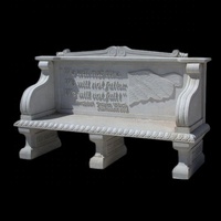 Banc personnalisé en marbre blanc Banc de jardin et de villa en granit