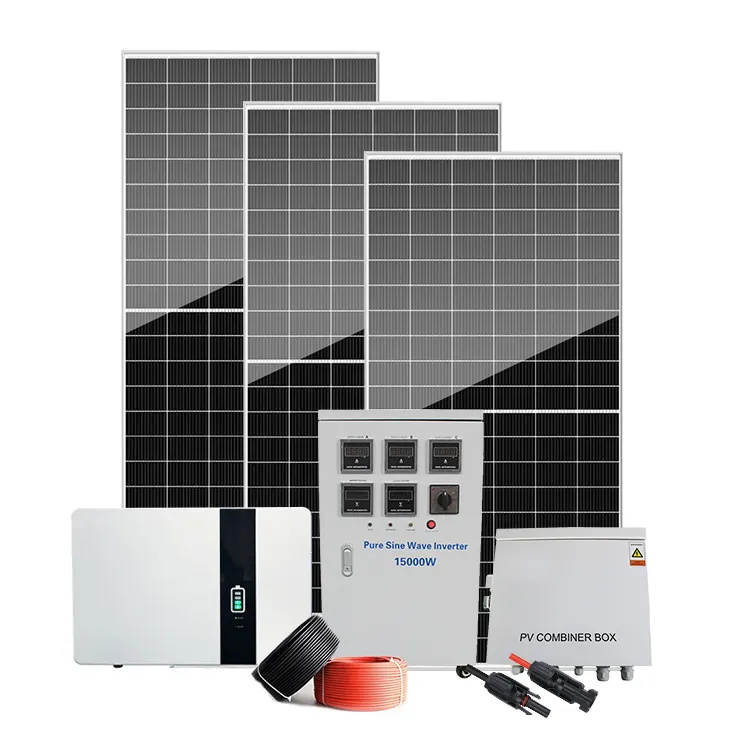 그리드 하이브리드 태양 광 시스템 5Kw 7.5Kw 10Kw 15Kw 원 스톱 솔루션 하이브리드 태양 에너지 시스템 가정용