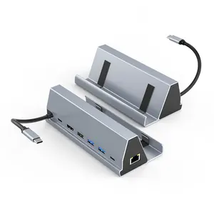 7 In 1 Mini Displayport Mobile Dock Multi-Port Hdmi Pd Cable Usb C 2.0 Port Type-C Docking Station Hub To Hdmi For Dell