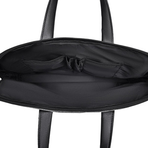 Sac pour ordinateur portable en cuir véritable, mallette d'affaires imperméable et souple de 15,6 pouces pour hommes, mallette Oxford de haute qualité avec fermeture éclair imperméable - Product Image 4