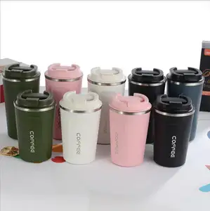 Tasse à café isolée avec couvercles, pour voyage, en acier inoxydable, ml