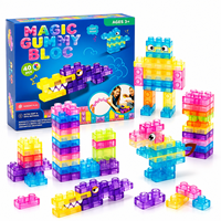 Bloques de Construcción de Silicona Tipo Gelatina para Niños, 40 Piezas, Sensoriales, Suaves, de Rebote Lento, Divertidos para Apretar, Juguete DIY