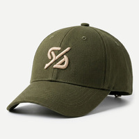 Gorra de Béisbol Bordada en 3D, Personalizada, de 6 Paneles, Estructurada, de Perfil Medio, Color Verde Oliva, Informal, para Hombre, al por Mayor, Fabricante con Certificación BSCI y CE