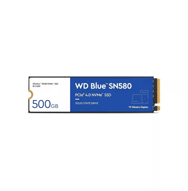For WD Blue SN580 500GB SATA SSD Solid State Drive SATA III 1.8 4150MB/S 6ms Average Seek Time Metal Plastic Storage Device for