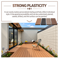 Planches de terrasse en composite WPC co-extrudées, grain de bois 3D, imperméables, antidérapantes, pour jardin, patio, piscine