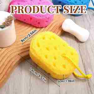 Éponge de bain ovale colorée en nid d'abeille pour le soin du corps et le nettoyage écologique, idéale pour la cuisine et la maison - Product Image 2