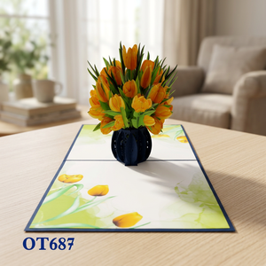 Tarjeta Pop-up 3D para el Día de la Madre, Hecha a Mano en Hanói, con Diseño Floral y Temática de Amor para Bodas, Regalos Personalizados - Product Image 2