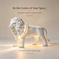 Lampadaire de luxe en résine sculptée en forme de lion, design moderne et minimaliste, éclairage LED décoratif pour hôtel, villa, salle d'exposition, salon, art