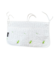 Style coréen matelassé pur coton broderie lit de bébé sac de rangement suspendu nouveau-né poussette Solution de rangement fournitures pour bébé