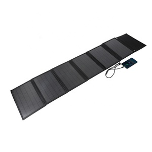 ALECTER 60W โมโนคริสตัลไลน์ซิลิคอนแผงโซลาร์เซลล์แบบพกพาพับได้ 21% ประสิทธิภาพสูงเป็นมิตรกับสิ่งแวดล้อมเครื่องชาร์จ USB IP65 กันน้ำ - Product Image 1
