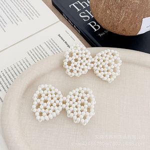 Joyería Chen Ming, Collar Hecho a Mano con Cuentas de Plástico, Lazo, Cadena de Bambú, Perla Blanca, Joyería Deportiva Tejida DIY - Product Image 4