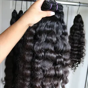 Water Wave Human Weft Hair Bundles Temple Hair Vendor 100% Unprocessed Brazilian Natural Form Raw Indian