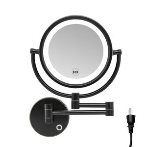 Espejo de Maquillaje Redondo con Aumento, de Doble Cara, con Luz LED de Pared, para Decoración de Hoteles y Hogares - Product Image 5