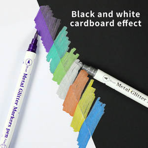 10 Warna Spidol Metalik Glitter Ajaib Ujung Ganda Fineliner untuk DIY Kartu Menggambar Jurnal Kreatif Seni - Product Image 4