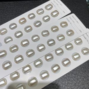 Perlas Cuadradas de Mármol Cultivado Wenchi AAA, 10x14mm, Textura de Seda, Blancas, 20 Piezas - Product Image 3