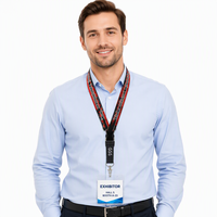 Porte-clés personnalisé en polyester par sublimation, cordon de sécurité, bracelet de poignet, porte-badge