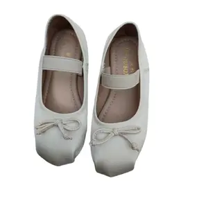 Automne Bow-Knot Ballet Chaussures Chaussures de danse pour enfants Nouvelles chaussures françaises Mary Jane à la mode Talons bas pour enfants