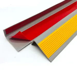 Self-adhesive PVC Stair Nosing Rubber Stair Edge Protector Anti Slip For Stair Edge Protection