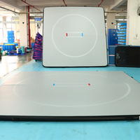 Tapis de lutte gonflable personnalisé 10 pieds x 10 pieds en PVC, piste d'air pliable, résistant à l'usure, tapis d'entraînement de gymnastique BJJ