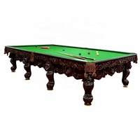 Table de billard baroque pleine grandeur 12 pieds, en acajou massif, pieds sculptés à la main en forme de tête de lion, plateau en ardoise de 50 mm, certifiée ISO 9001, OEM pour la maison