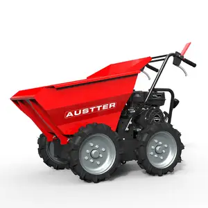 Austter benzinli motor 4x4 300kg tarım küçük manuel Mini taşıyıcı damperli