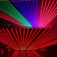 Lumière laser oscillante à 8 yeux rouge/vert/bleu/couleur croisée/style réseau pour DJ Disco Event Stage