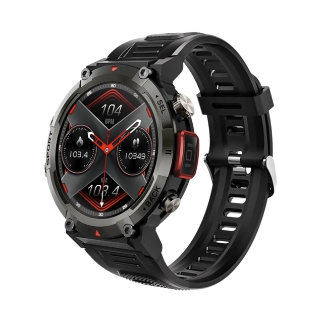 S100 LED Flashlight Digital Waterproof Sports Smart Watch 1.45inch Screen BT Call Flashlight Music Sports Smartwatch