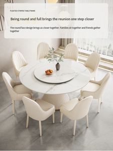 Đồ Nội Thất Nhà Phòng Ăn Hiện Đại Đặt Bằng Đá Cẩm Thạch Kim Loại Vòng Bàn Ăn Với 6 Ghế Được Làm Trong Phật Sơn Bàn Và Ghế - Product Image 6