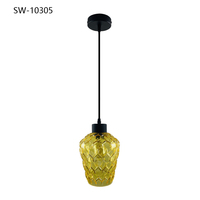 Lustre suspendu simple en verre soufflé contemporain, style nordique, coloré, pour salle à manger, café, maison, moderne