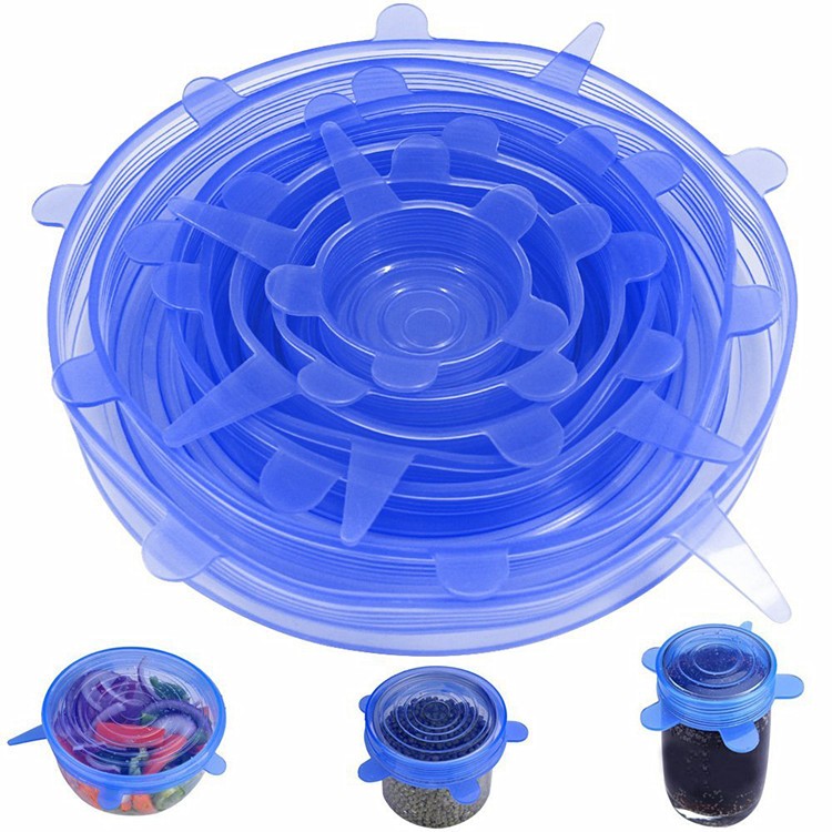 Fei'aoda Silicone Food Covers - BPA Free Reusable Suction Lids for Glass Jars Bowls