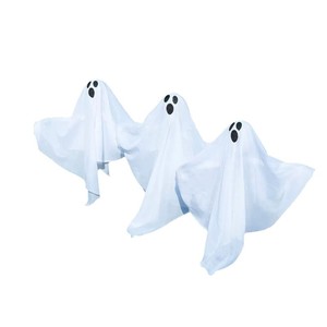 Décoration de jardin d'Halloween : piquet fantôme en tissu blanc avec lumières LED à changement de couleur - Product Image 6