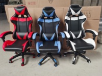 Chaise de bureau de haute qualité à prix abordable, chaise de jeu avec roulettes en PU, base en nylon et repose-pieds