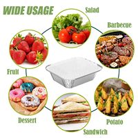 Contenant Alimentaire Jetable Grand Format pour Dinde, Barquettes de Cuisson en Aluminium avec Couvercle en Plastique/Papier Imprimé