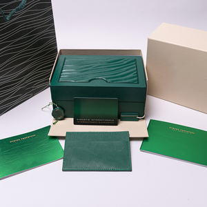 Hộp đựng đồng hồ gỗ cao cấp Relox Drop, khắc logo tùy chỉnh, màu xanh lá cây - Product Image 1