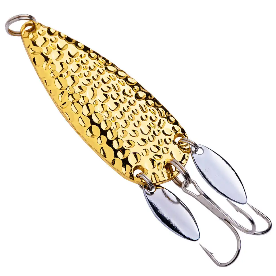 24g Metal Spinner Fish Spoon Bait Artificial Hard Spin Double Swivel Bait Wholesale Sublimation Fishing Lures Blanks