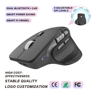 Wireless Mouse, Ergonomic Rechargeable Silent Mouse with Multi-Device, Adjustable DPI, Flying Scroll &amp; Thumb <strong>Wheel</strong> - Product Image 1
