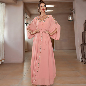 Abaya Aberta de Chiffon SIPO, Kaftan de Dubai e Turquia, Cardigã Muçulmano, Vestidos Abayas para Mulheres, Robe Casual, Kimono Feminino, Caftan - Product Image 4