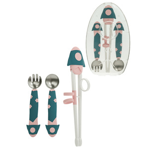 Y-Rocket Chopsticks – Ensemble de couverts d'apprentissage pour enfants, type arc, sans BPA, en polypropylène, pour enfants de 2 à 4 ans, pour la pratique de la consommation - Product Image 5