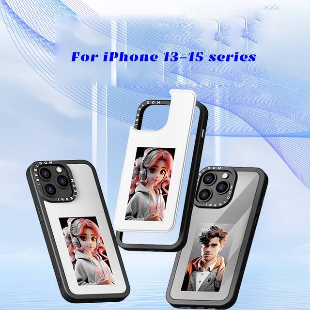 Economic DIY E Ink Screen Smart Display Phone Case for iPhone 15 NFC Will Switch Pattern Compatible Mobile Phone Cases
