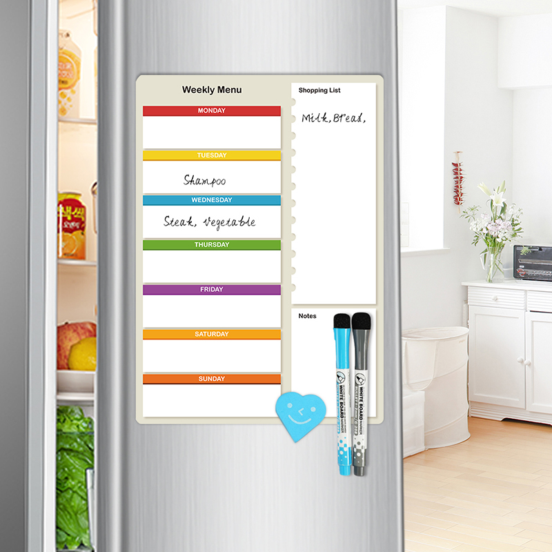 Wholesale magnetic whiteboard weekly calendar planner board dry erase magnetic menu planner