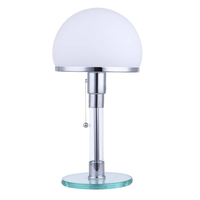 Nouvelle lampe de table de style nordique moderne Bauhaus, corps en verre, électrique 5V, commande par interrupteur, LED, protection des yeux, température de couleur réglable