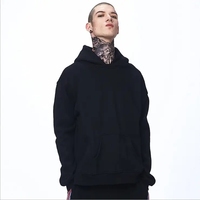 Sweat-shirts personnalisés de haute qualité pour hommes en molleton français 100% coton, avec logo personnalisé, poche, coupe ample, mode automne-hiver