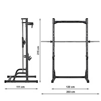 Smith Machine Squat Rack Pull-Up Trainer Multi-Fonctionnel Squat Banc Presse Barbell Rack Équipement De Musculation